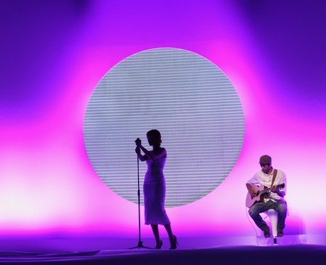 Rihanna performs in Italy