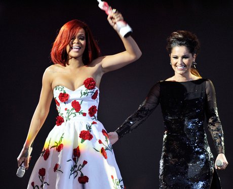 Cheryl Cole and Rihanna together.