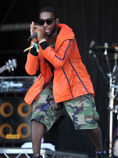 Tinie Tempah plays Glastonbury Festival 2011.