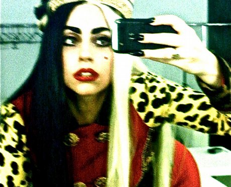Lady Gaga being made up in Japan in a picture posted on the singer's Twitter page