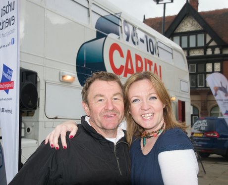 Twiggy & Emma at the Capital FM BUs
