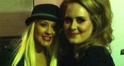 Christina Aguilera and Adele on Twitter