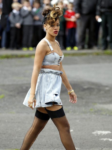 Rihanna arrives in Belfast to film 'We Found Love' video