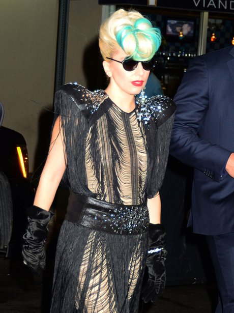 Lady Gaga blue hair