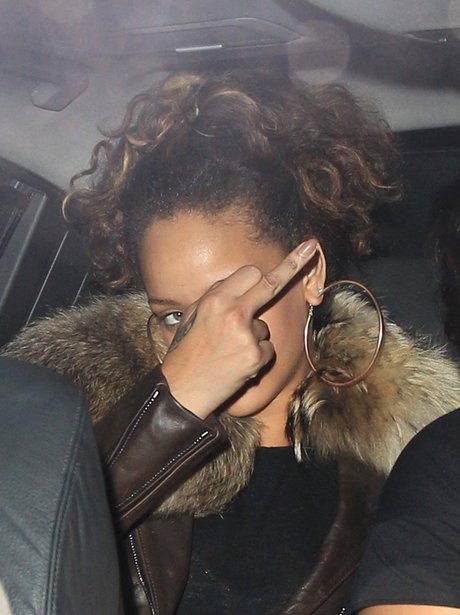 Rihanna out in London