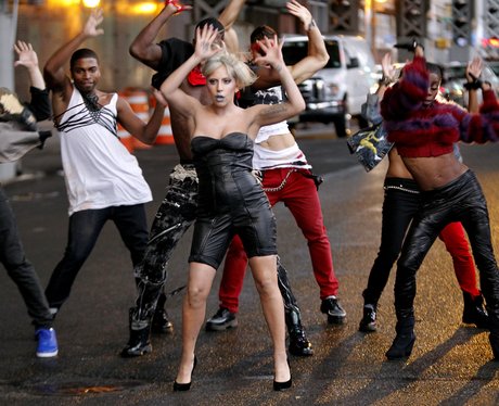 Lady Gaga filming video for 'Marry The Night"