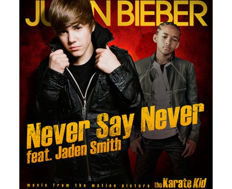 Justin Bieber on the cover of the Never Say Never DVD