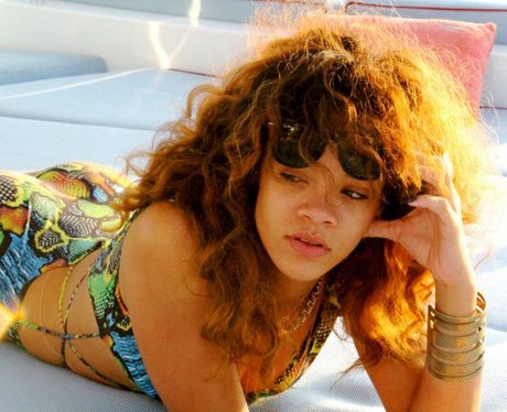 Rihanna with natural hair
