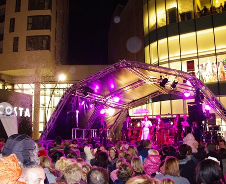 The Rock Bury's Christmas Light Switch On