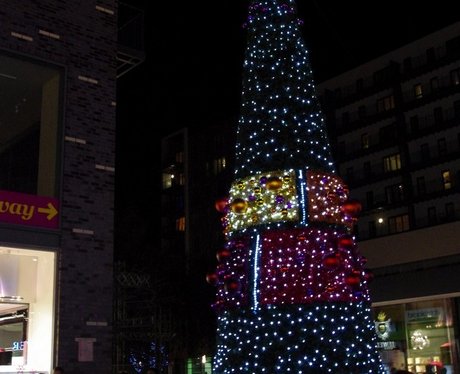 The Rock Bury's Christmas Light Switch On