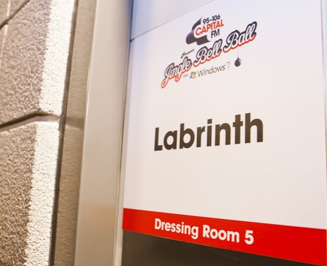 Labrinth's dressing room at the Jingle Bell Ball