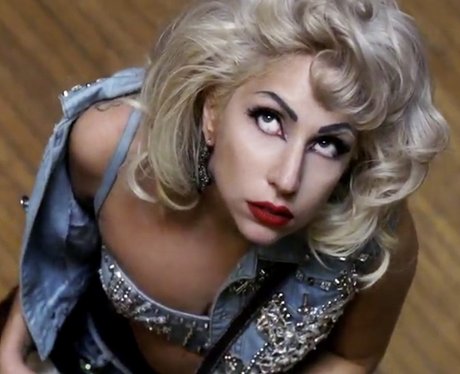 Lady Gaga looking like Madonna in a scene from the music video for 'Marry The Night'