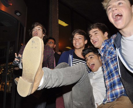 One Direction at a recording studio in Dublin