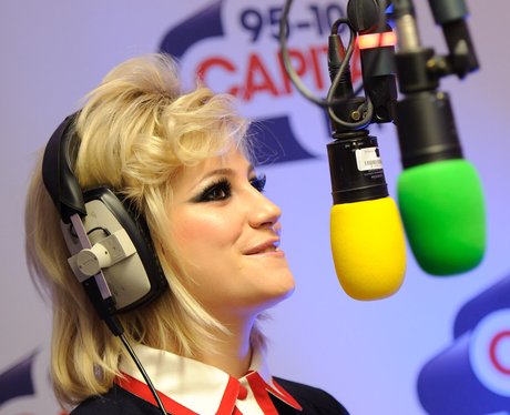 Pixie Lott backstage at the 2011 Jingle Bell Ball
