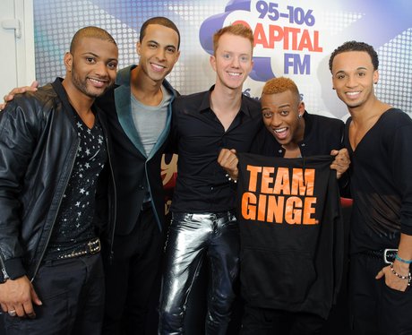 JLS with James Barr backstage at the 2011 Jingle Bell Ball