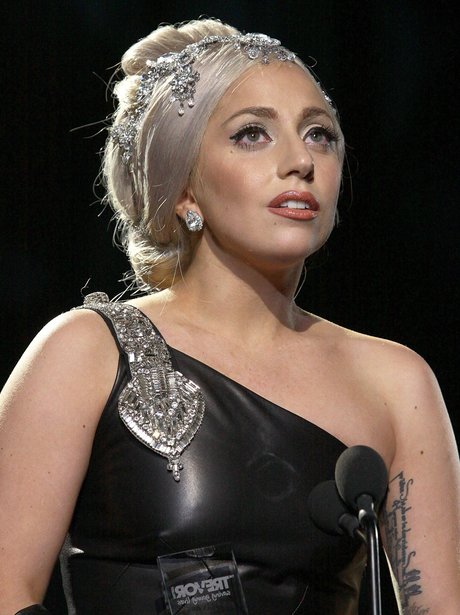 Lady Gaga on stage in Hollywood
