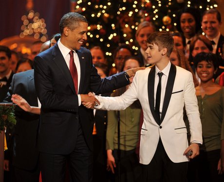 Justin bieber with Barack Obama in Washington