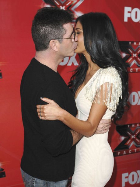 Nicole Scherzinger and Simon cowell kissing
