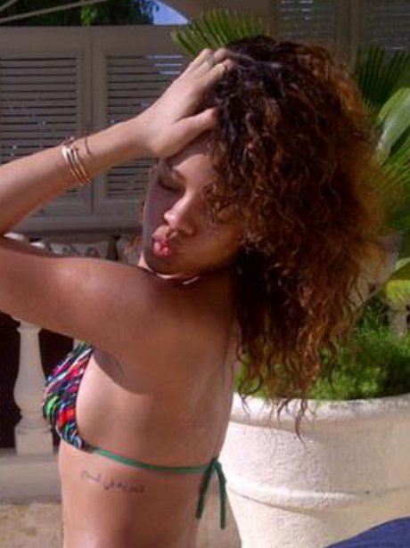 Rihanna on holiday in Barbados.