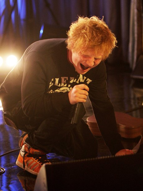 Ed Sheeran performs live at the 2012 BRIT awards nominations