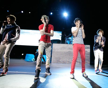 One Direction performing live in concert