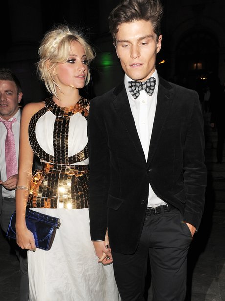 pixie Lott at her 21st part with her boyfriend
