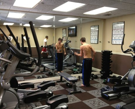 The Wanted work out in the gym