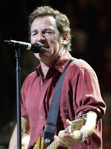 Bruce Springsteen performs live on stage