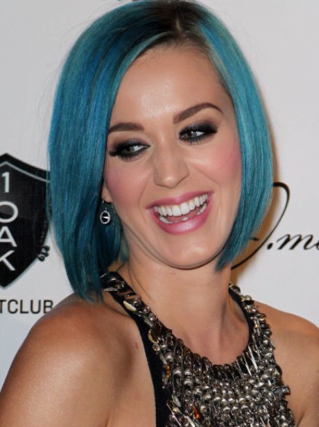 Katy Perry with blue hair