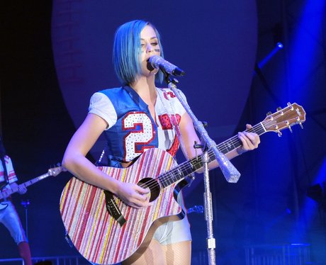 Katy Perry performs at the Directv Super Bowl part