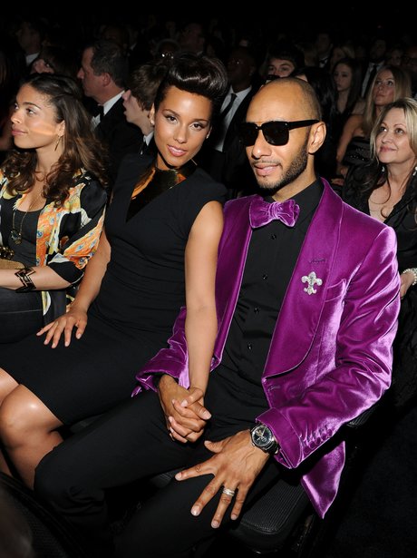 Alicia Keys backstage at Grammy Awards 2012