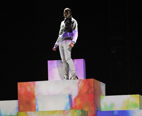 Chris Brown performs at Grammys