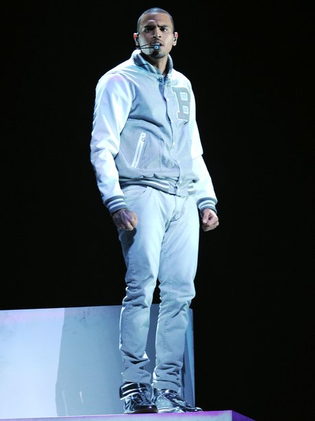 Chris Brown performs at Grammy Awards