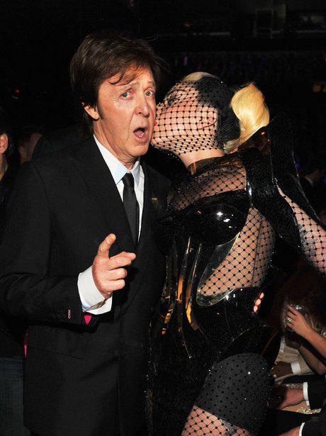 Lady Gaga and Paul McCartney at The Grammy Awards