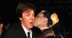 Lady Gaga kissing paul mccartney