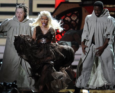 Nicki Minaj perfroms at the 2012 Grammy Awards