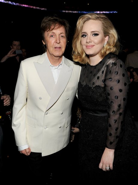 Paul Mccartney and Adele backstage at Grammy Award