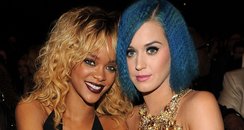 Katy Perry and Rihanna at the Grammy Awards