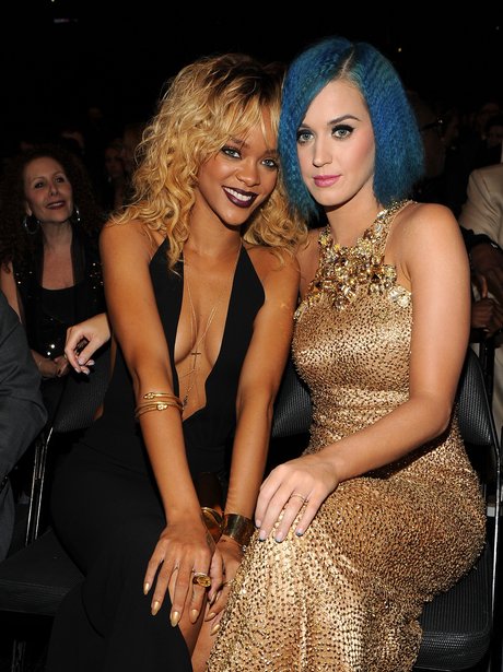 Katy Perry and Rihanna at the Grammy Awards