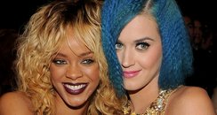 Katy Perry and Rihanna at the Grammy Awards