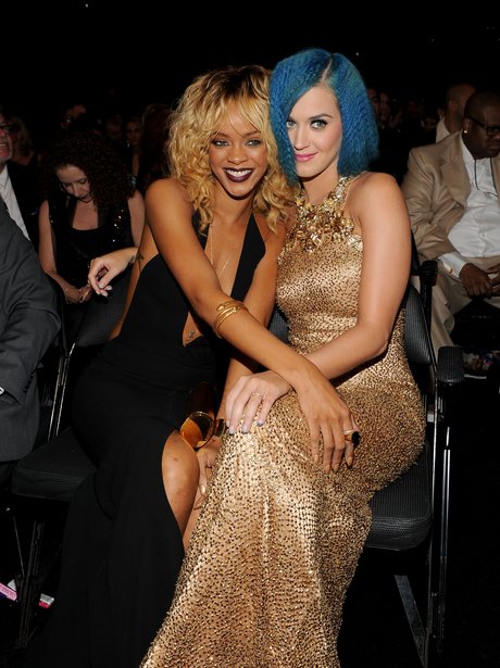 Katy Perry and Rihanna at the Grammy Awards 2012