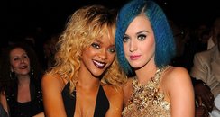 Rihanna and Katy perry hang out at grammy awards