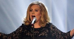 Adele perfomrs at the BRITS