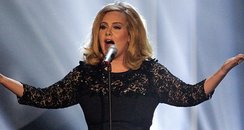 Adele perfomrs at the BRITS