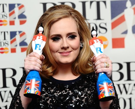 Adele at the BRIT Awards 2012