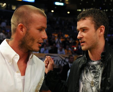 David Beckham and Justin Timberlake