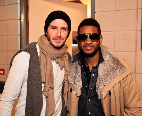David Beckham with Usher