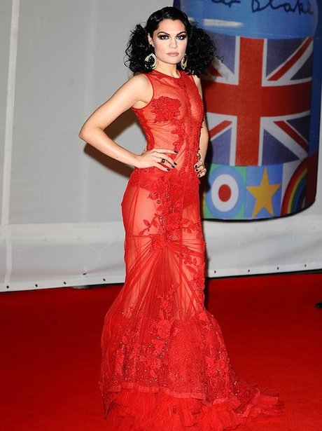 Jessie j arrives at the BRIT Awards 2012