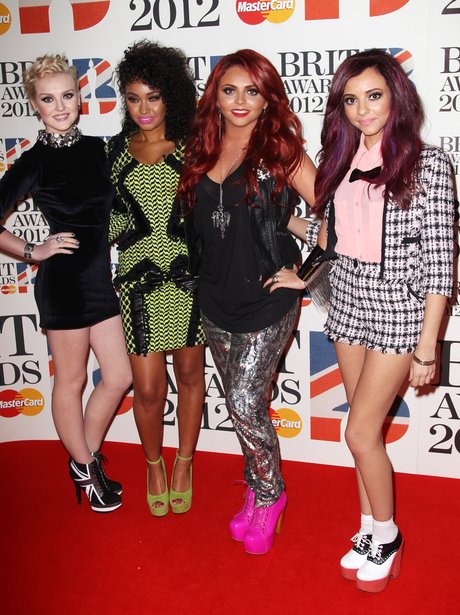 Little Mix arrives at the BRIT Awards 2012