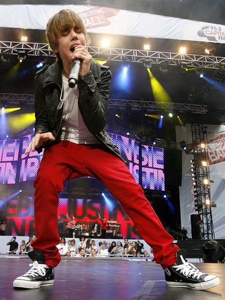 on stage